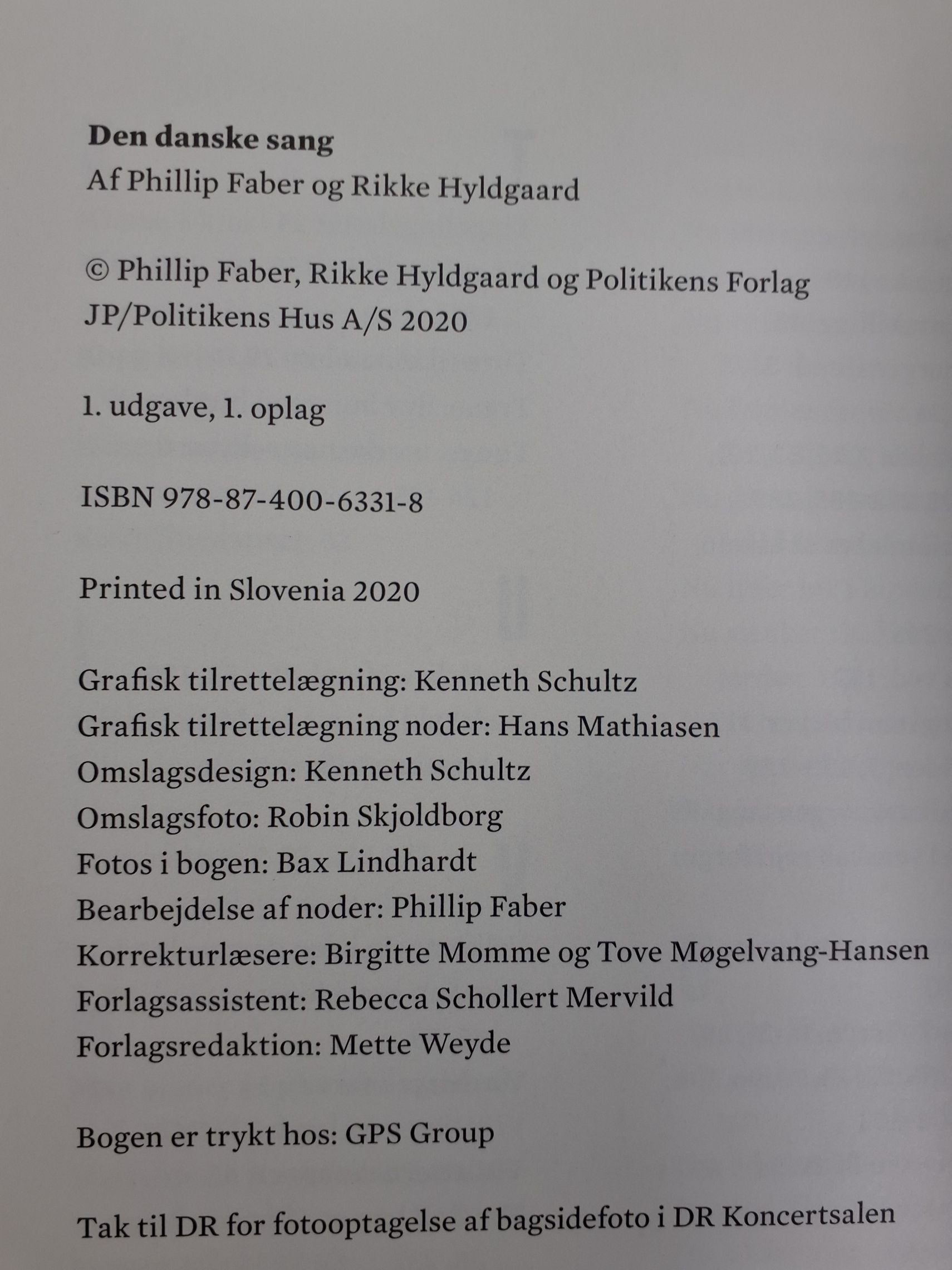 Phillip Faber: Den danske sang